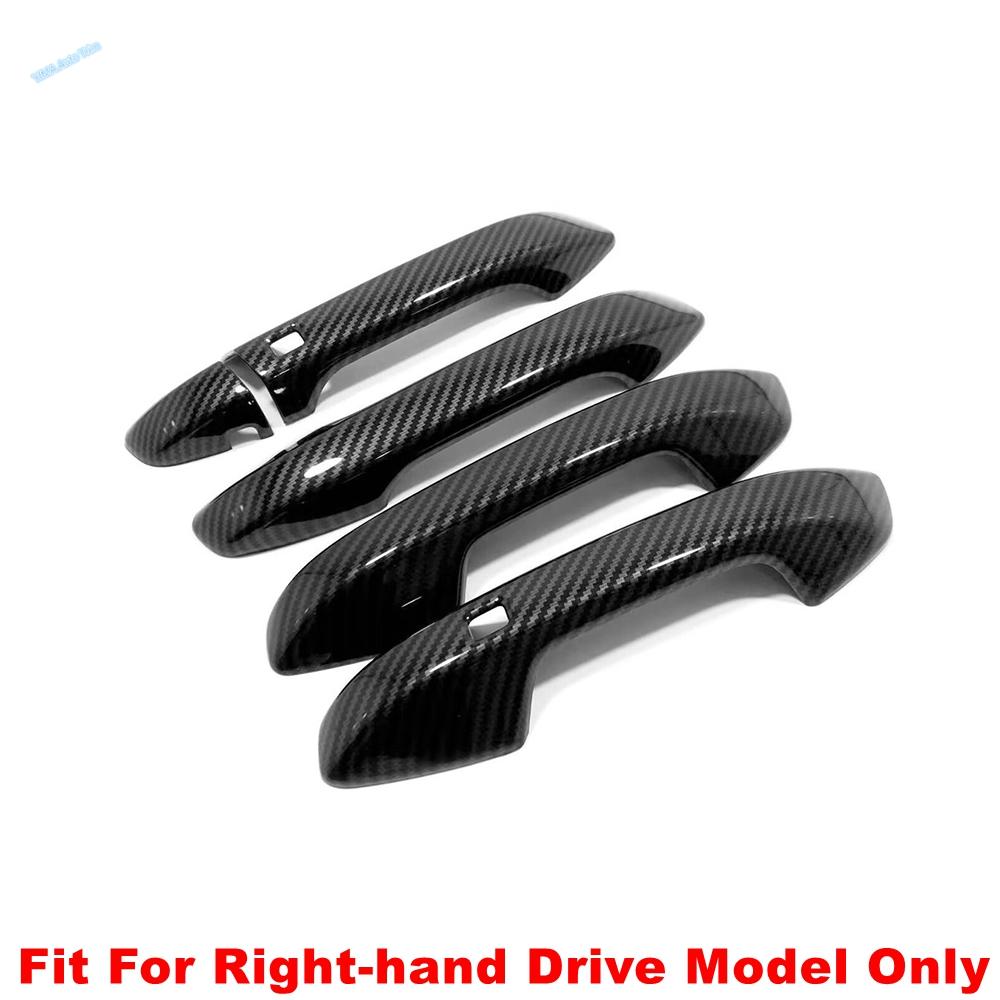 For Kia Seltos  - 2024 Carbon Fiber / Shiny Car Outside Door Pull Doorknob Handle Bowl Cover Trim ABS Exterior Accessories
