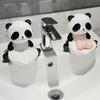 Creative Panda Drain Soap Box with No Water Accumulation Soap Box Standing Bathroom Toilet Soap Dish  holder bathroom