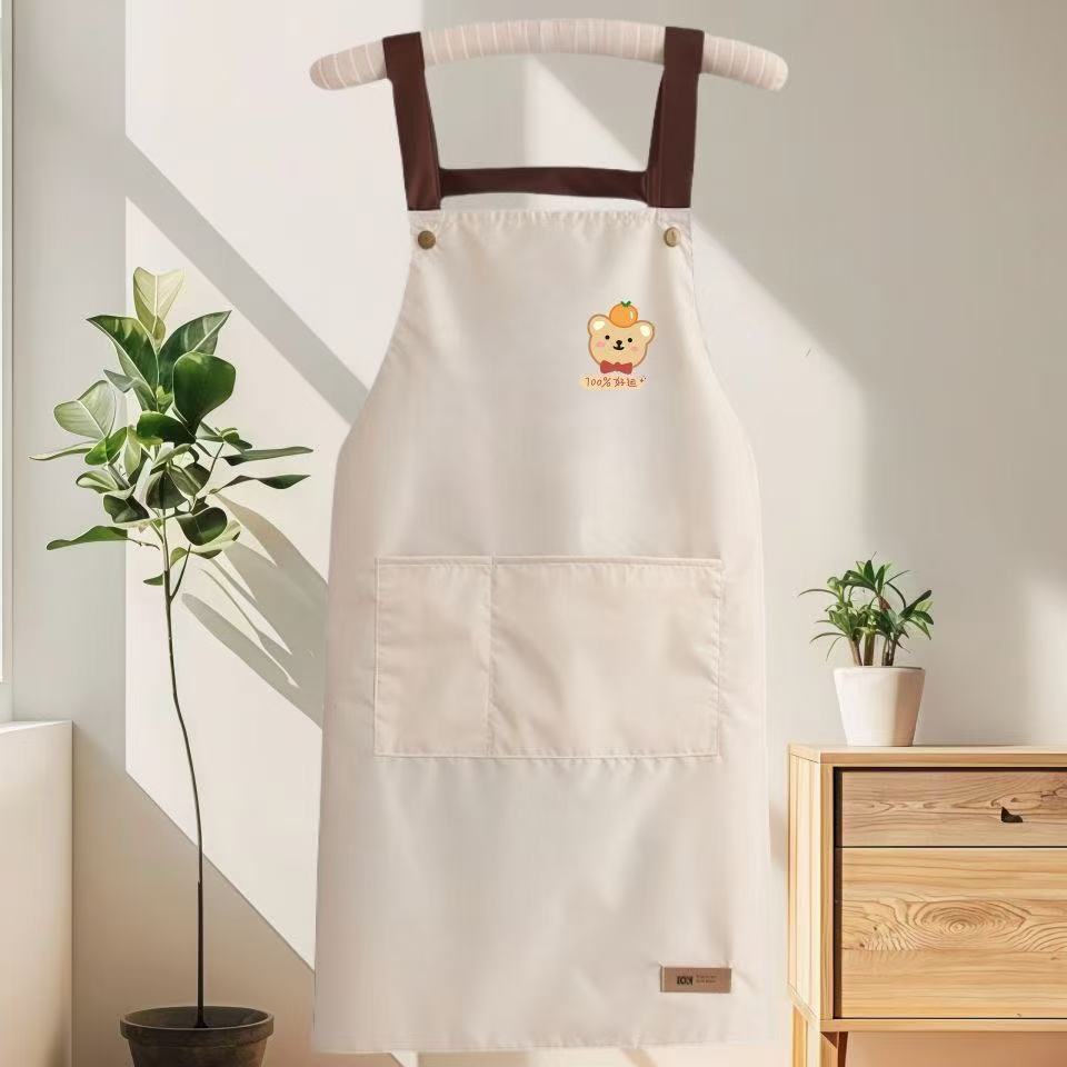 Waterproof and Oil-resistant Apron, Household Kitchen Work Clothes Apron