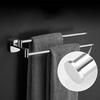 Stainless Steel Bathroom Towel Rack Nail Free Toilet Towel Bar Multifunctional Folding Shower Storage Rack Chrome Towel Ring