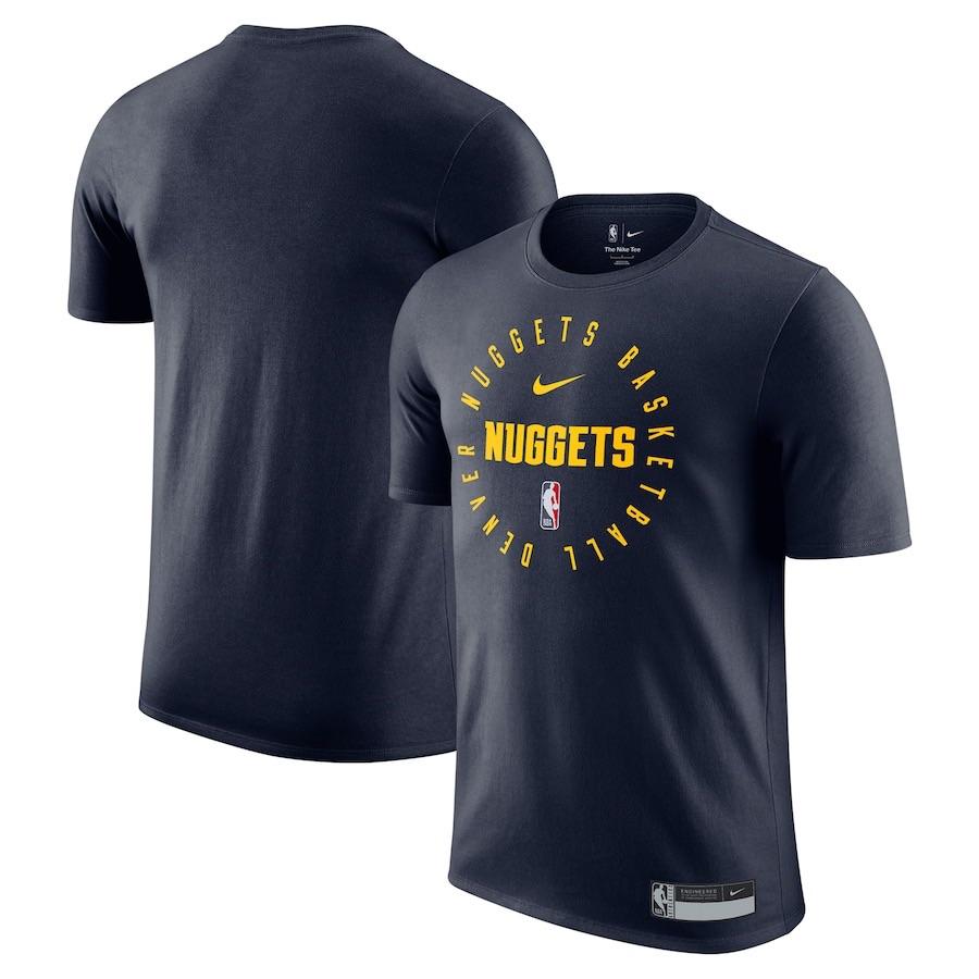 Nike Denver Nuggets Dri-Fit Legend On-Court Practice Outdoor Casual Sports Crew Neck Short Sleeve T-Shirt Unisex T-Shirt Navy-Blue HF1417-419