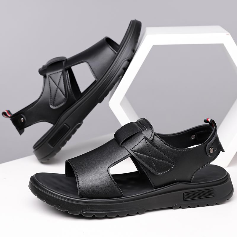 Fashion New Open-toe Mens Summer Flats Sandals Outdoor Breathable Casual Sandalias Non Slip Beach Shoes Quick Dry Male Wading Aqua Shoes