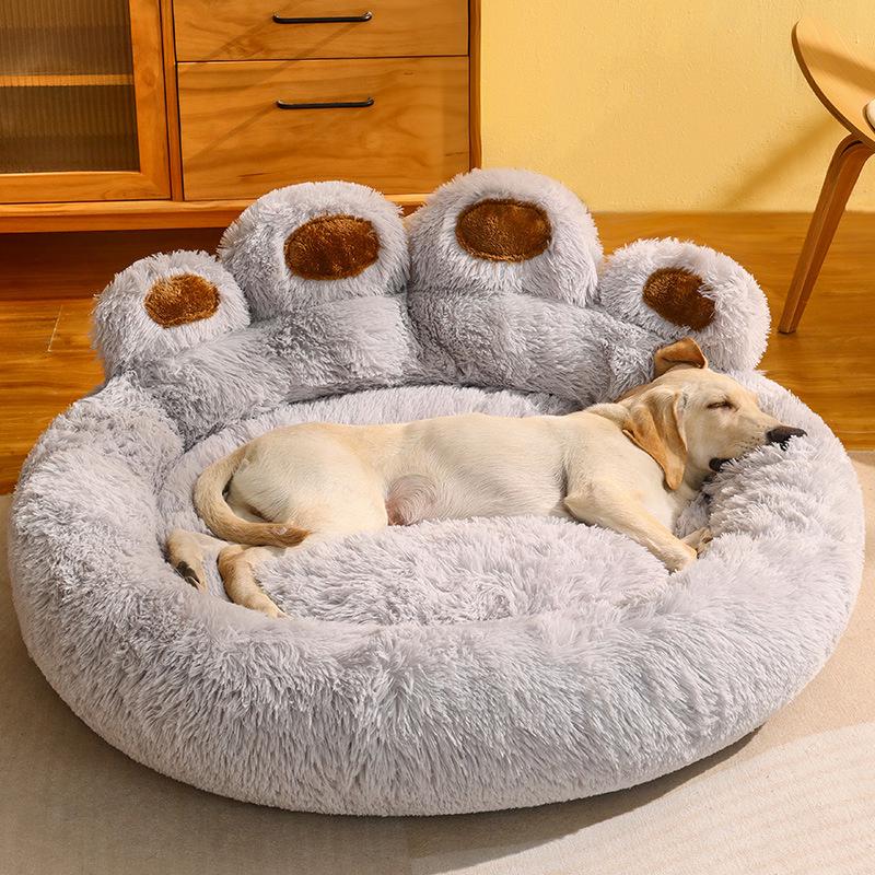 

Bear Paw Plush Dog Bed: Cozy Winter Warmth for Medium to Large Dogs - All-Season Sleeping Mat & Sofa 60cm