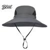 Adjustable Head Circumference Hat Unisex Sun Hat Breathable Wide Brim Fishing Outdoor Quick Dry Cap UV Protection for Men Women Hiking Traveling
