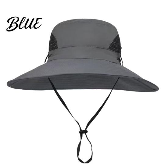 Adjustable Head Circumference Hat Unisex Sun Hat Breathable Wide Brim Fishing Outdoor Quick Dry Cap UV Protection for Men Women Hiking Traveling