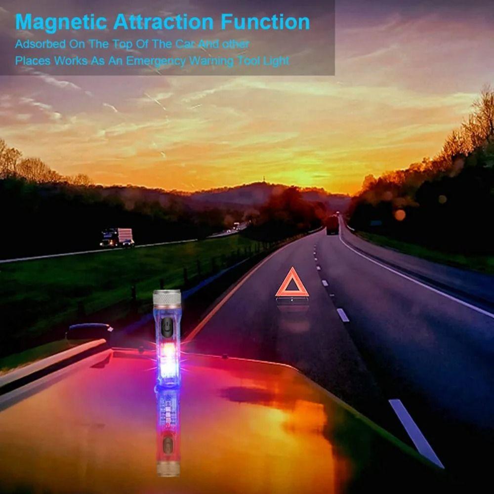 Super Bright Portable Pocket Flashlight with Magnetic Base LED Flashlight  Hiking