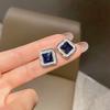 Stylish and simple square high-end stud earrings, women's geometric versatile temperament earrings, elegant and atmospheric earrings.