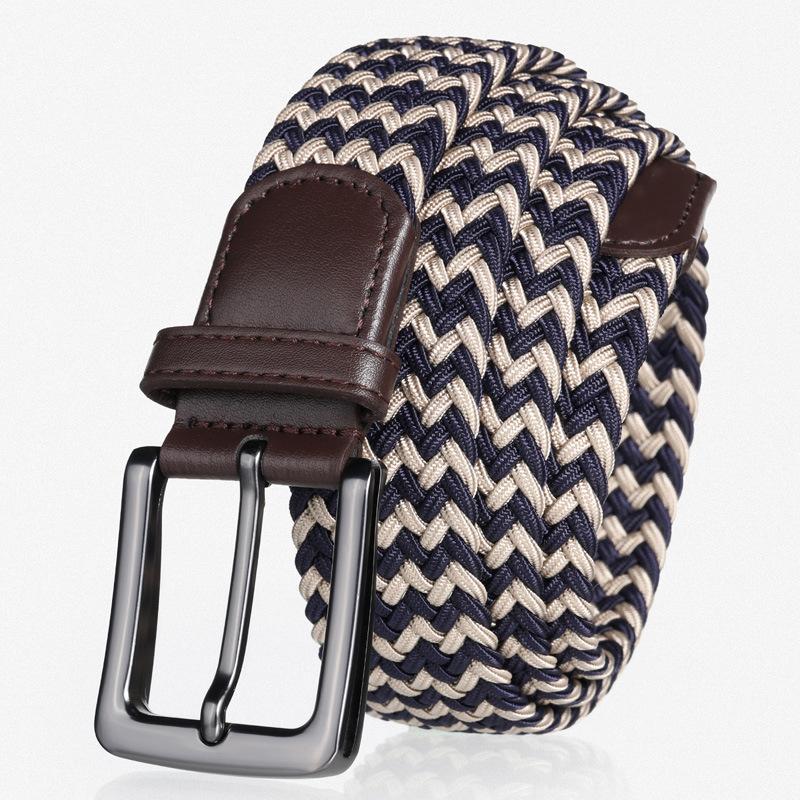 Men's Elastic Belt Canvas Casual Fashion Stretch Braided Working Belt High Quality Elastic for Pants Jeans Trouser Male Straps