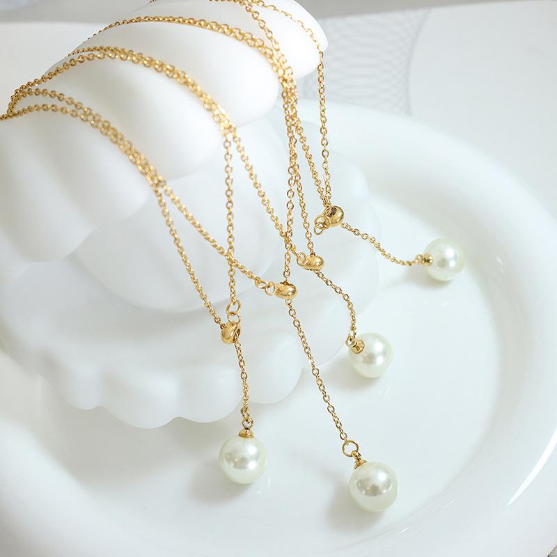 

Elegant Adjustable Tassel Pearl Drawstring Women s Jewelry