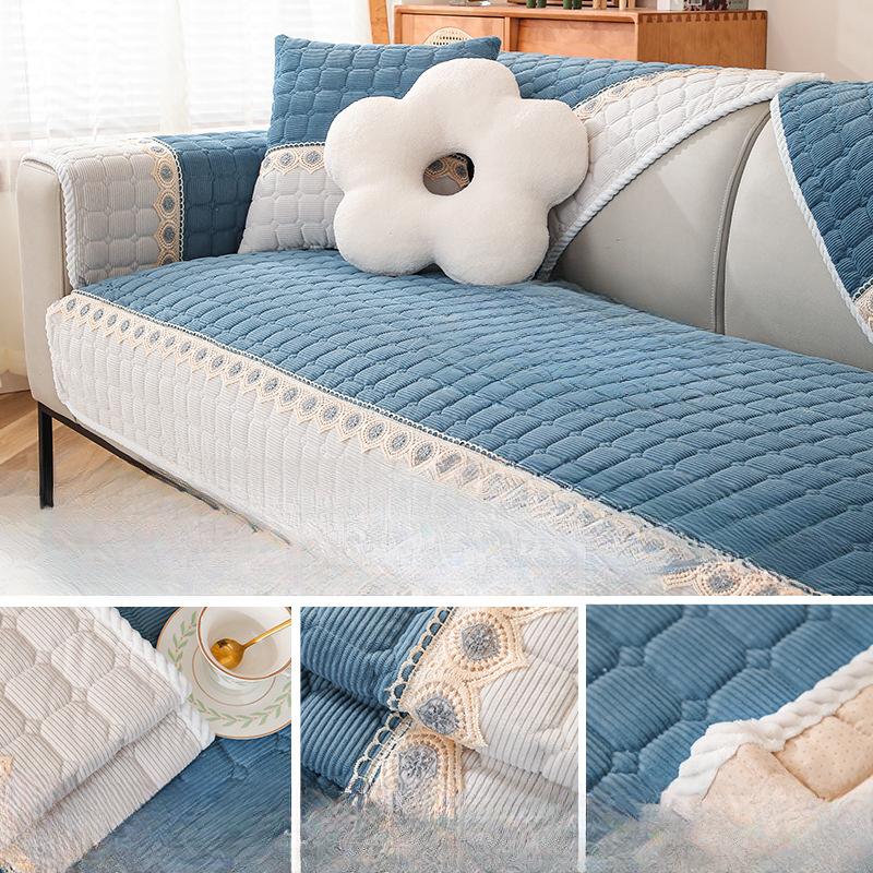 

Подушка для дивана, универсальная утолщенная нескользящая подушка на четыре сезона, простой современный кожаный чехол для дивана, зимний плюшевый чехол для дивана, подушка 70*70