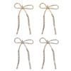 Sparkling Diamond Bowknot Dangle Earrings Sophisticated Diamond Bowknot Earrings Fashionable Ear Hooks Jewelry for Women
