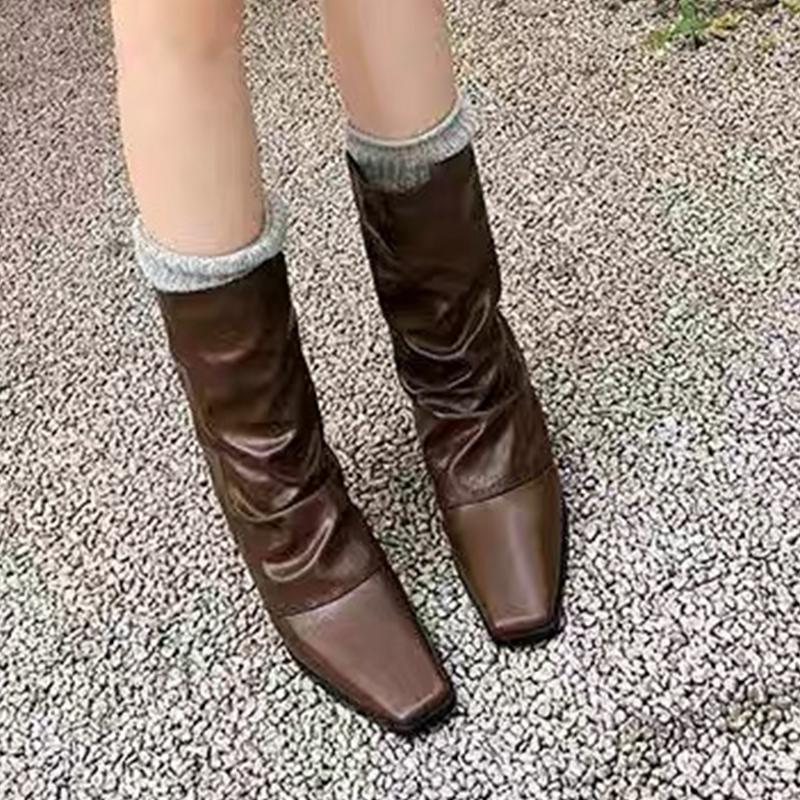 Fashion High Heels Women Ankle Boots Square Toe Sexy Designer Shoes Winter Woman 2025 Designer Chunky Pumps Goth New Chelsea Boots Mujer