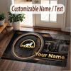 Custom Rug MAN Truck Pattern Print Name Text Soft Non‑Slip Floor Carpet for Home Indoor Decoration