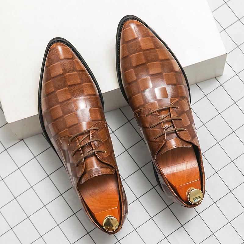 Fashion High Quality Brand Men's Leather Casual Shoes High-end Banquet Pointed Dress Shoes Formal Suit Office Men's Business Shoes