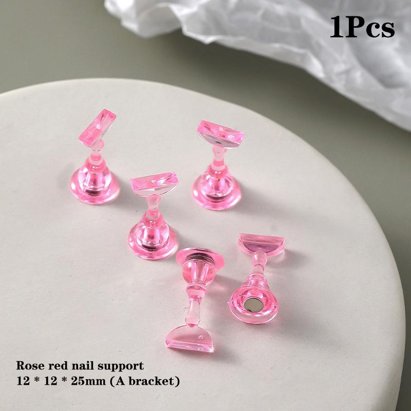 

1 шт., акриловая подставка для ногтей, держатель для типсов, магнитная подставка для практики маникюра, подставка для ногтей своими руками, инструмент