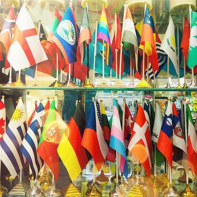 50pcs 100pcs 500pcs/lot  Custom Hand Flag 14 X 21cm Hand Shaking Flag Print Buyer's Company Logo or Design Election Flag