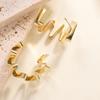 European and American Unique Line Weaving Design Earrings Irregular Geometric Spiral Stud Earrings Popular Women's Jewelry