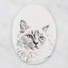 Birman - commemorative plaque with a cat photo, tombstone with a print, personalized oval plaque from the Art-Dog brand