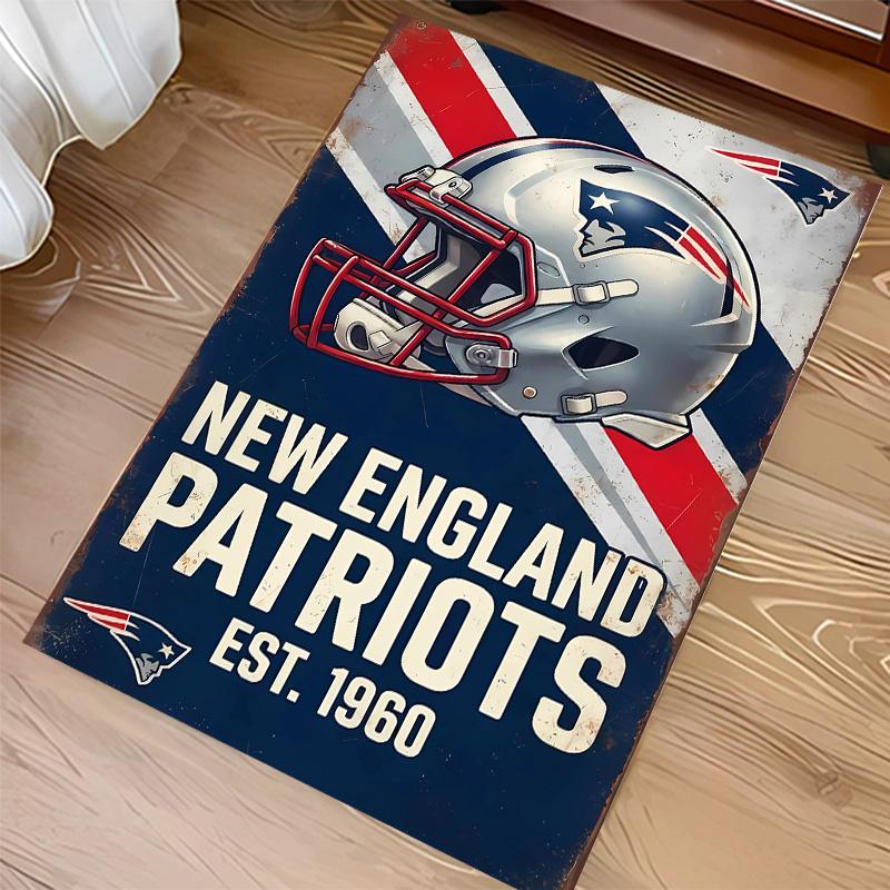 Patriot Logo Print Area Rug - Soft, Washable Non-Slip Indoor Mat for Office Chairs, Living Room, Home Office Decorative Rug