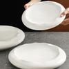 Thick White Ceramic Plate Cold Dish Plate Sushi Plates Dessert Bowl Western Style Steak Plates Fruit Dish Salad Bowl Snack Tray