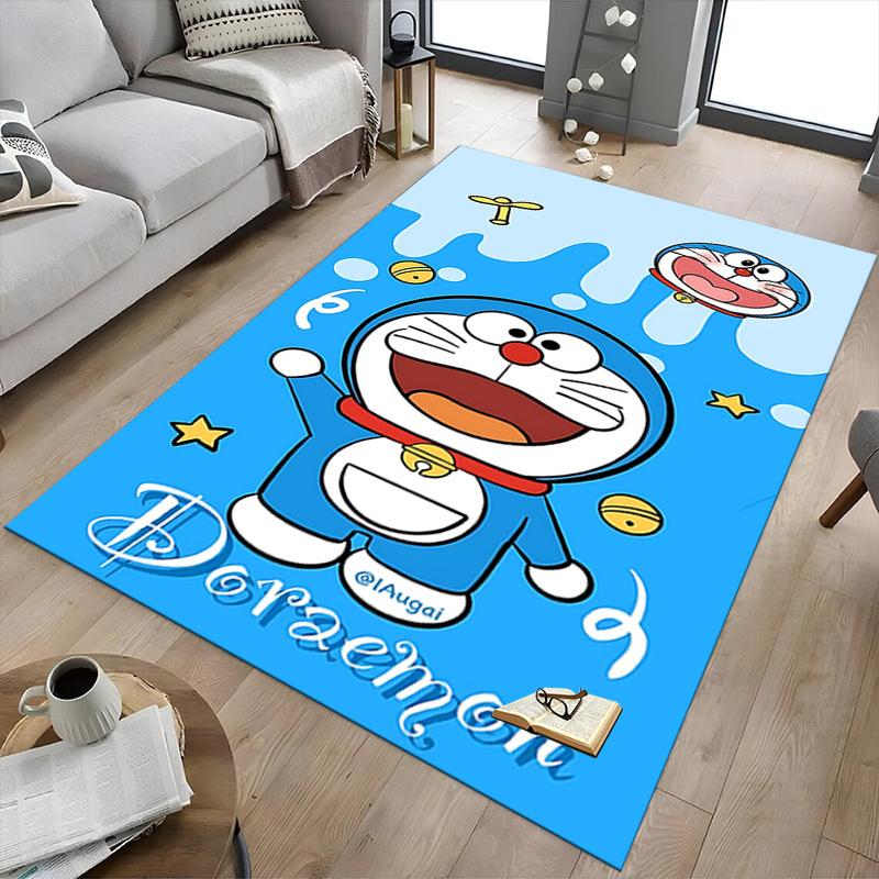 1pc Doraemon Carpet Anti Slip Polyester Floor Mat for office.Bedroom