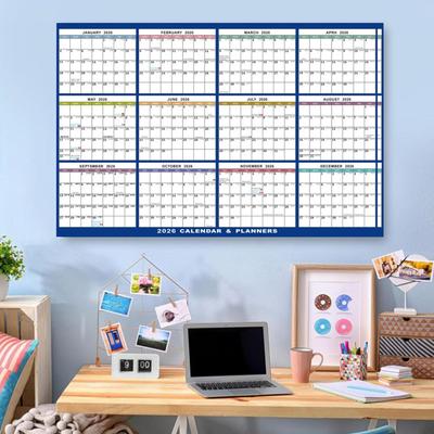 2026 Wall Calendar Large Erasable, Dry-Erase Academic Planner With Foldable Design For Office Classroom Home Decor, Gift