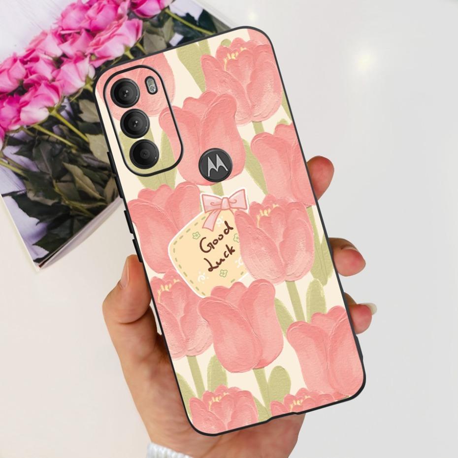 Lovely Printing Case For Motorola Moto G71 5G Soft TPU Black Silicone Back Cover For MOTO G71 G 71 5G XT2169-1 Phone Cases