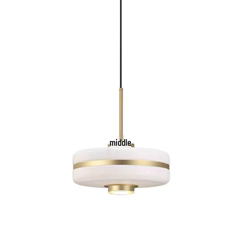 Nordic Modern White Jade Glass Pendant Light for Restaurant, Bar, or Study