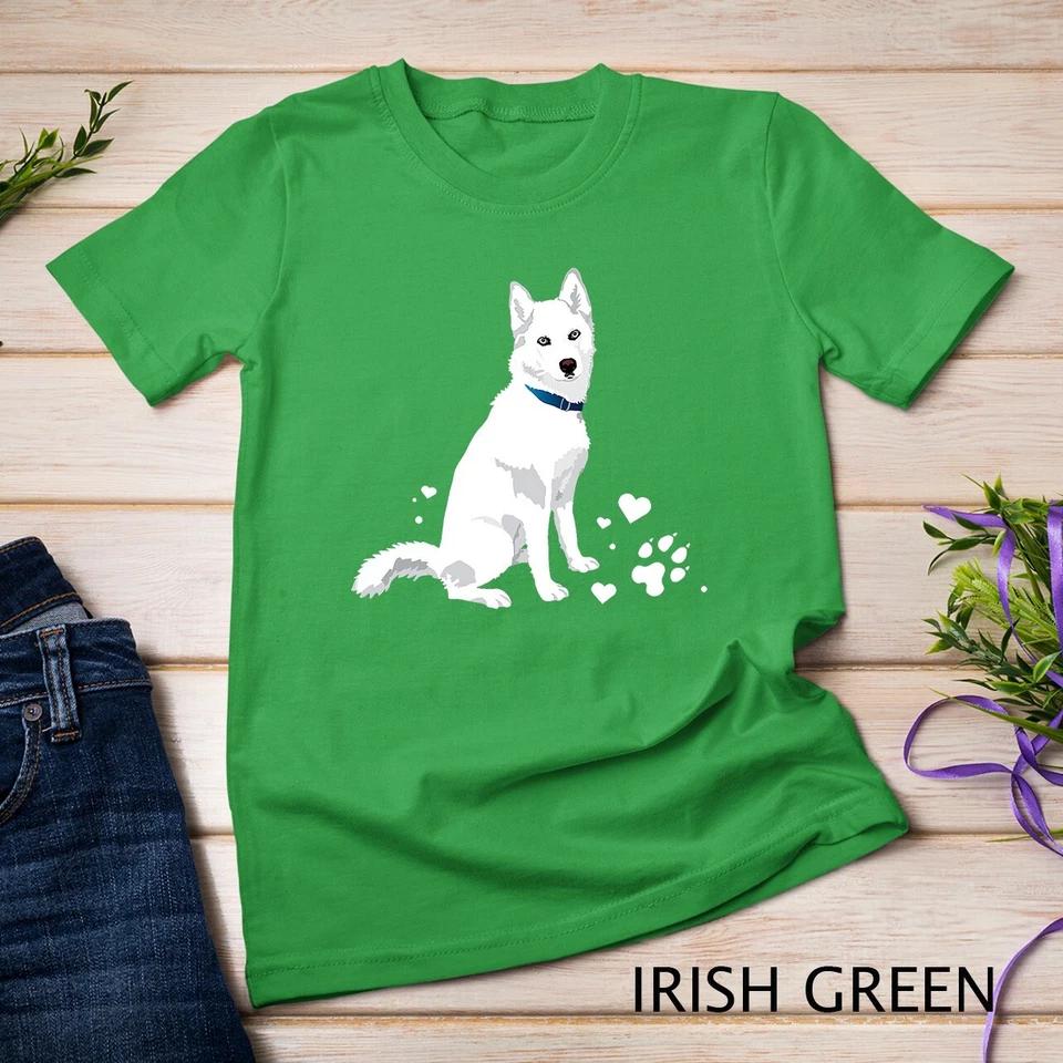 cute white Siberian Husky - sweet white Snow dog T-Shirt Unisex T-shirt 4 S