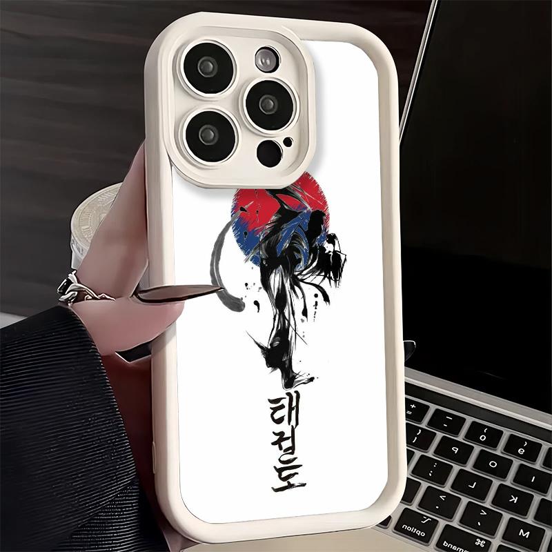 Taekwondo Kungfu Desgin Phone Case for iPhone 16 17 Air 16E 15 Pro Max 14 Plus 13 12 Mini Capa Soft Shell Silicone Funda
