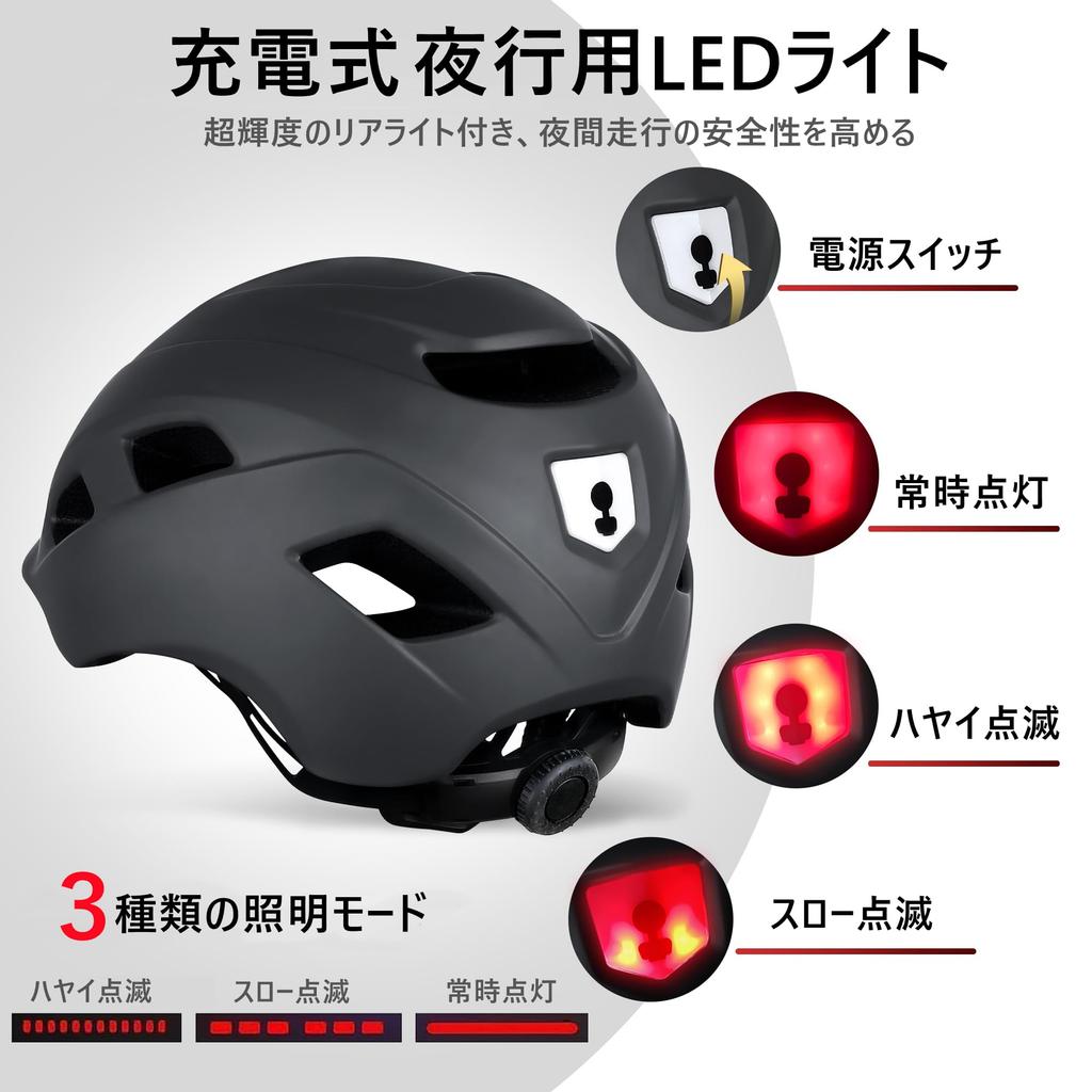 LAMONKE Cyklistická helma pro Vysoce s LED Nastavitelný Náraz Brada pro Město a Kůň Obsahuje Úložnou Tašku Dospělí, Prodyšná, Ultralehká,