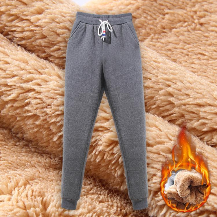 

Женские брюки осень-зима больших размеров, утолщенные, однотонные, свободные, повседневные, однотонные, холодные, теплые, удобные, тонкие, на шнурке XXS