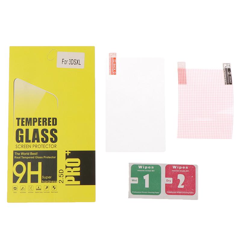 3Ds Xl/Ll Tempered Glass+Back Clear Screen Protector Cover For Nintendo Screen