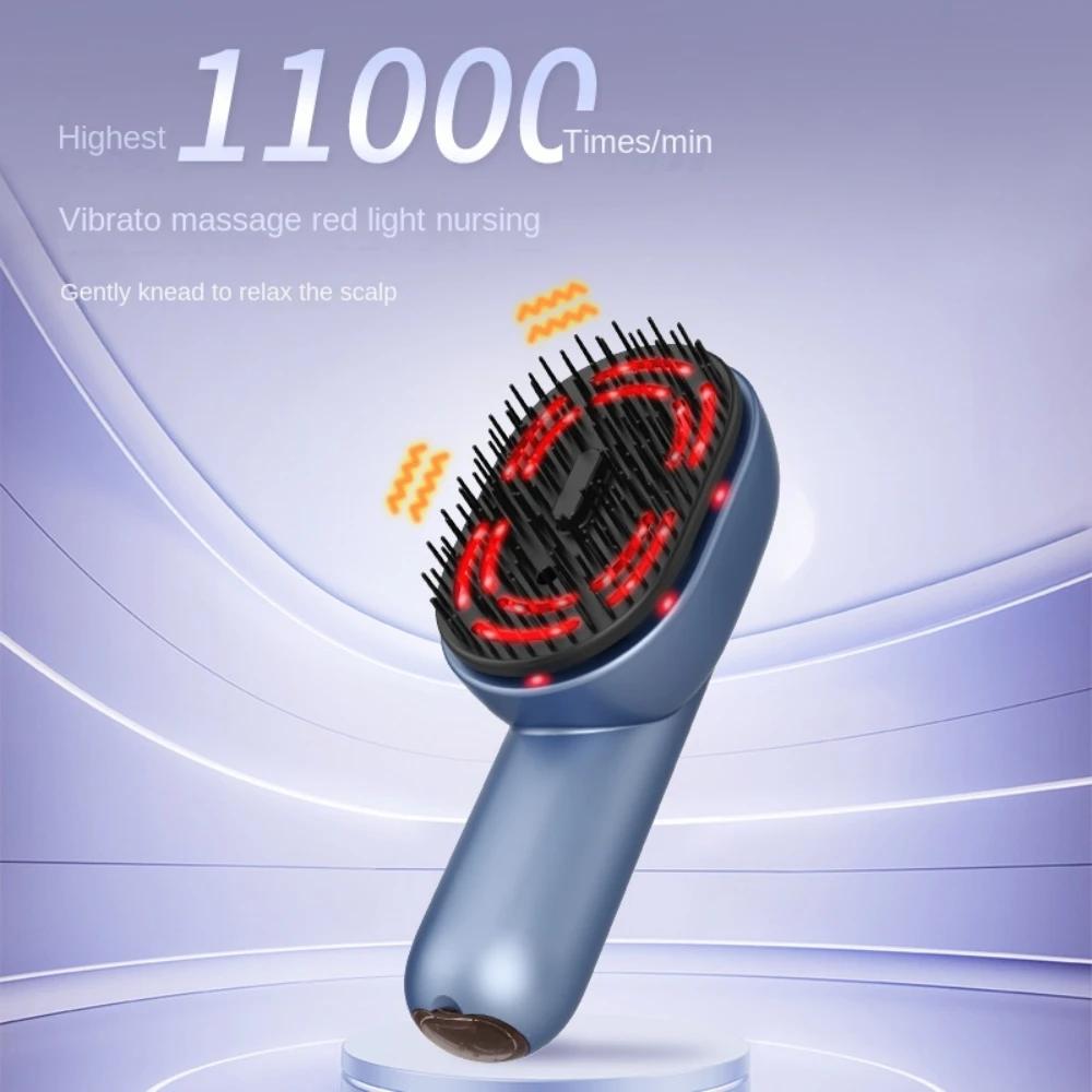 Light Therapy Hair Regeneration Brush Scalp Electric Vibratory Massage Comb Hair Follicle Repair Essential Oil Conditioner Comb