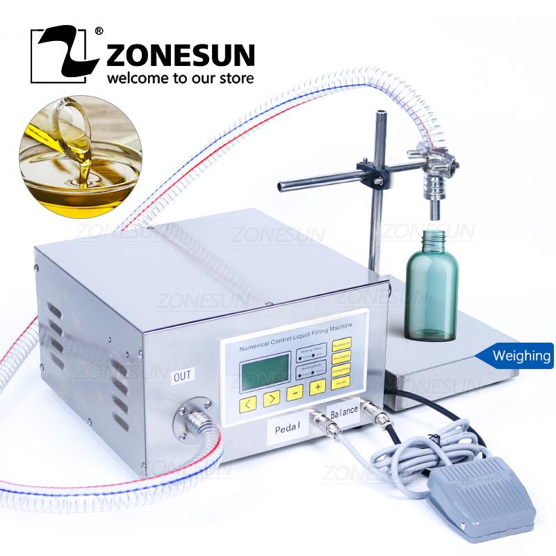ZONESUN ZS-GP631 Halbautomatische Wiege- und Abfüllmaschine Einzelkopf Zahnradpumpe Schmieröl Ätherisches Öl