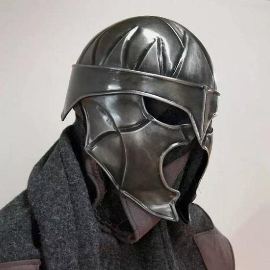 18 Gauge Steel   Warrior Helmet Fantasy Knight  Medieval Face Mask Helmet