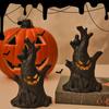 1–10PCS Halloween LED Ghost Face Pumpkin Lights Flameless Candle Tree Stump Decor for Table Home Party Indoor Holiday Setting