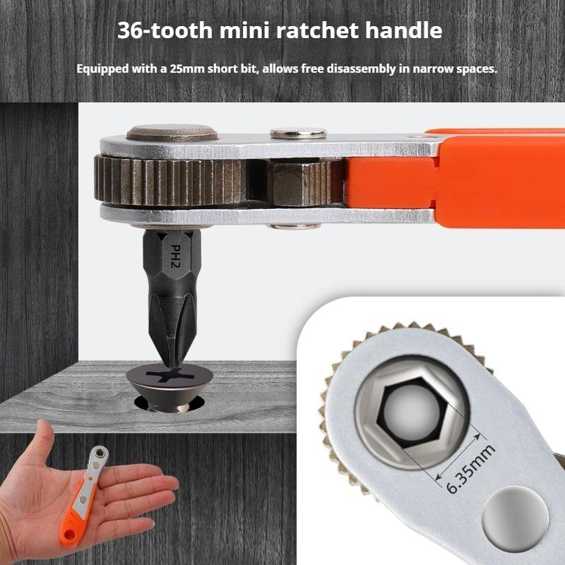 68pcs a Set Multifunctional Shaped Ratchet Screwdriver Set Flat Phillips Triangle Plum Blossom Bit Set