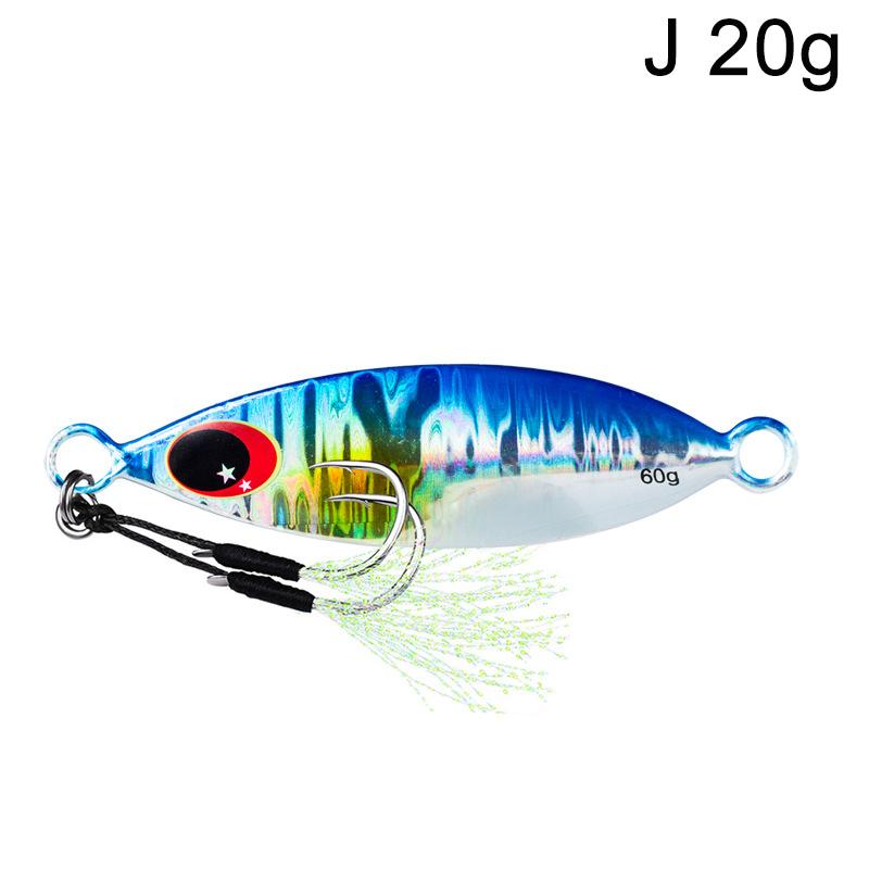 Metal Jig Spoon Lure 10G 20G Artificial Bait Shore Slow Jigging Hard Bass Fishing Tackle Fishing Artificial Bait