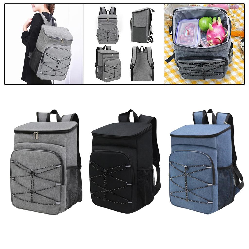 Thermal Bag Large Capacity Bag Mesh Pocket Lightweight Lunch Backpack for Hiking
