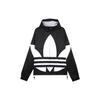 Originals Big Trefoil Full Zip Hooded Windbreaker Jacket Men Black White FM3757