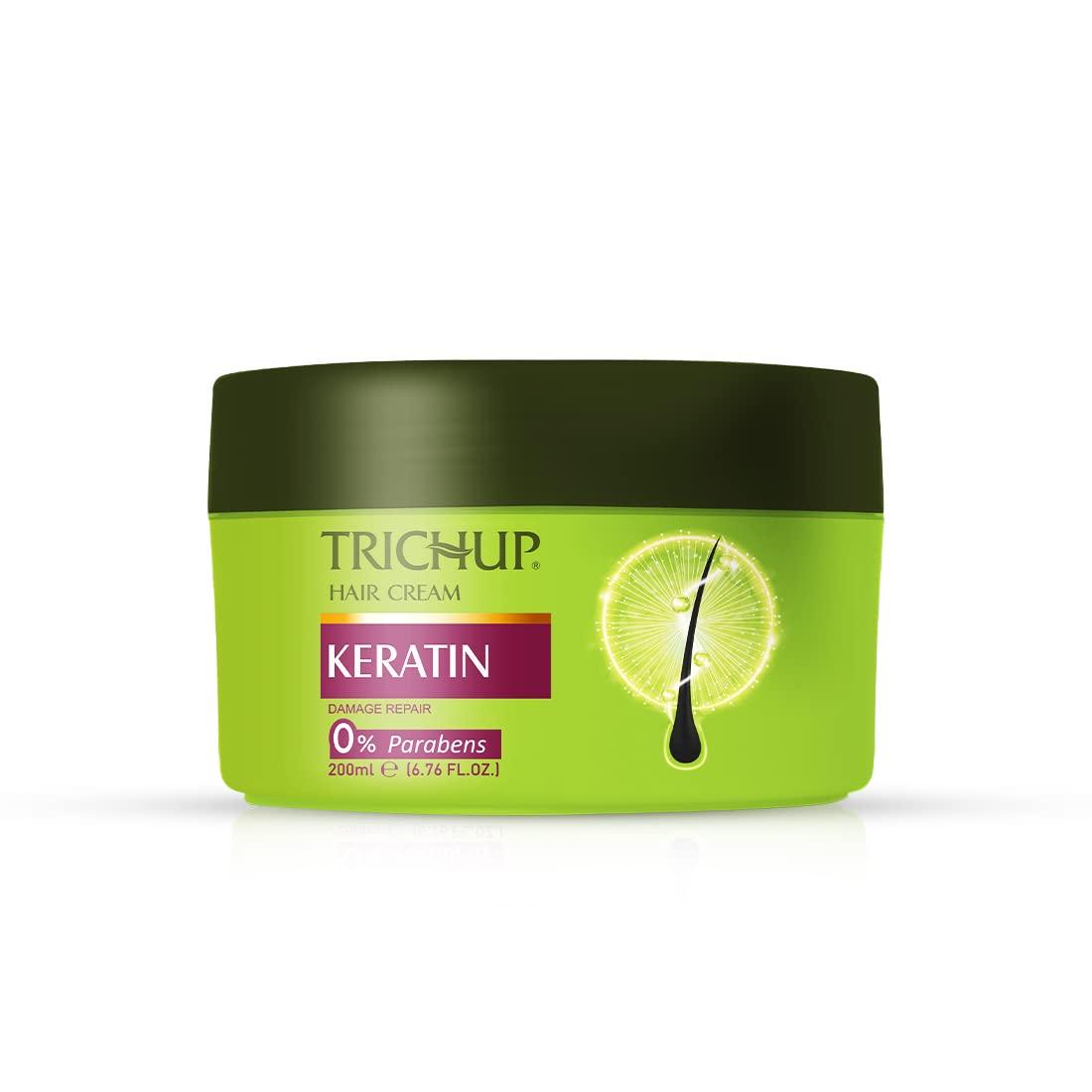 Trichup Keratin Hair Cream For Dry Hair 200 ml Salon Like Smoothness Frizz Control Daily Use For All Hair Types