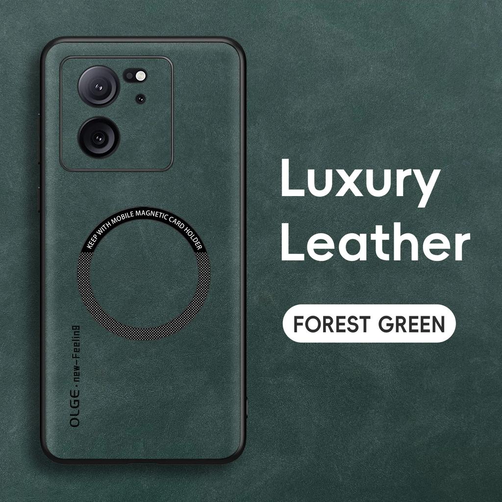 Magnetische Retro Leder Soft Case Für Xiaomi 13T Pro Xiaomi13T Pro 13TPro Kabelloses Laden Handyhülle Abdeckung