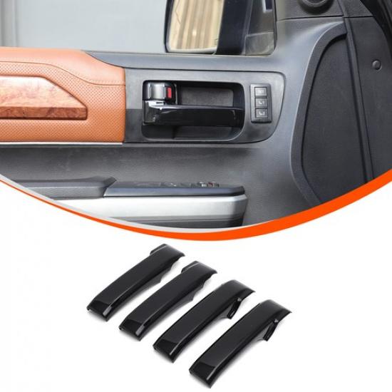 Glossy Black Interior Door Handle Cover For Toyota Tundra 2007-