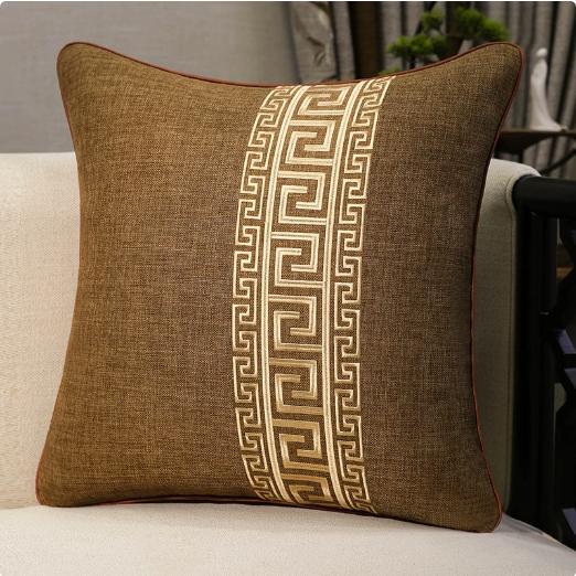 Chinese New Style Fu Character Pillow Case, Wedding Red Lucky Linen Cushion Cover for Sofa Bedroom Decor