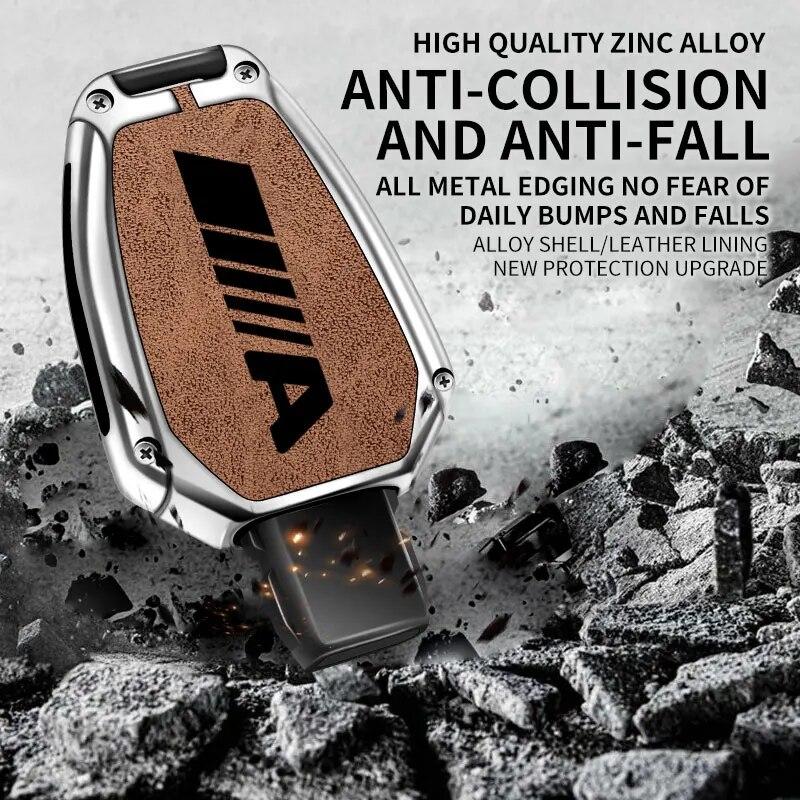 Zinklegierung Autoschlüsseletui für Mercedes Benz A-Klasse Fernbedienungsschutz für Mercedes Benz A180 A200 Schlüsselabdeckung Autozubehör