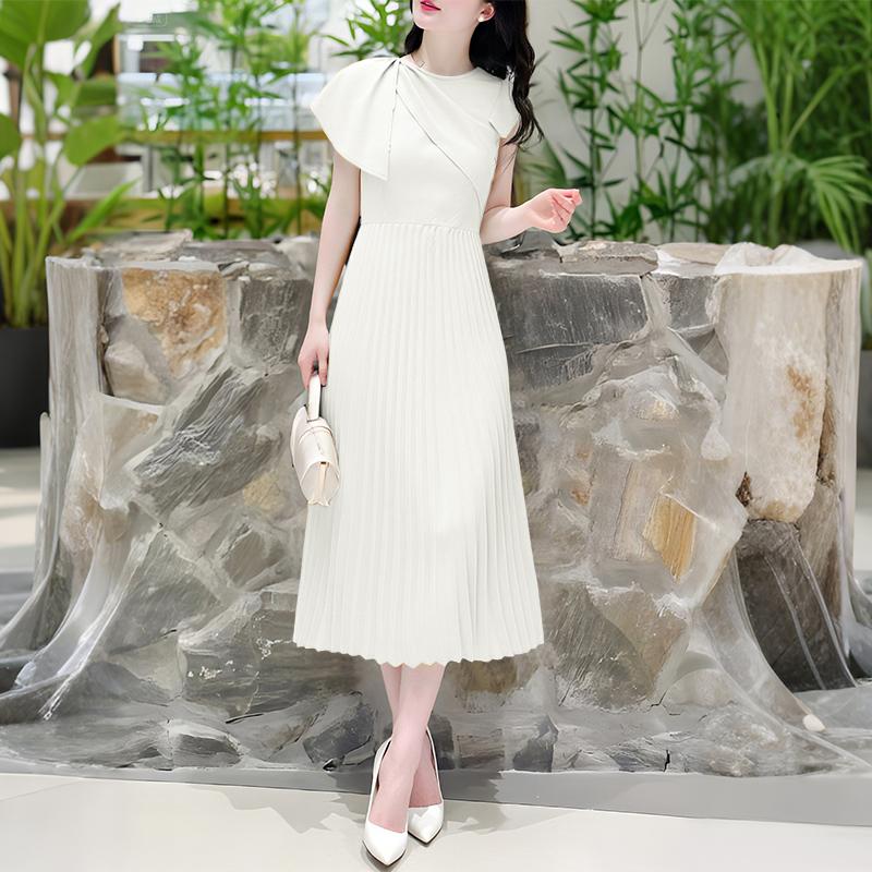 

ZANZEA Женское летнее повседневное платье без рукавов с круглым вырезом S белый