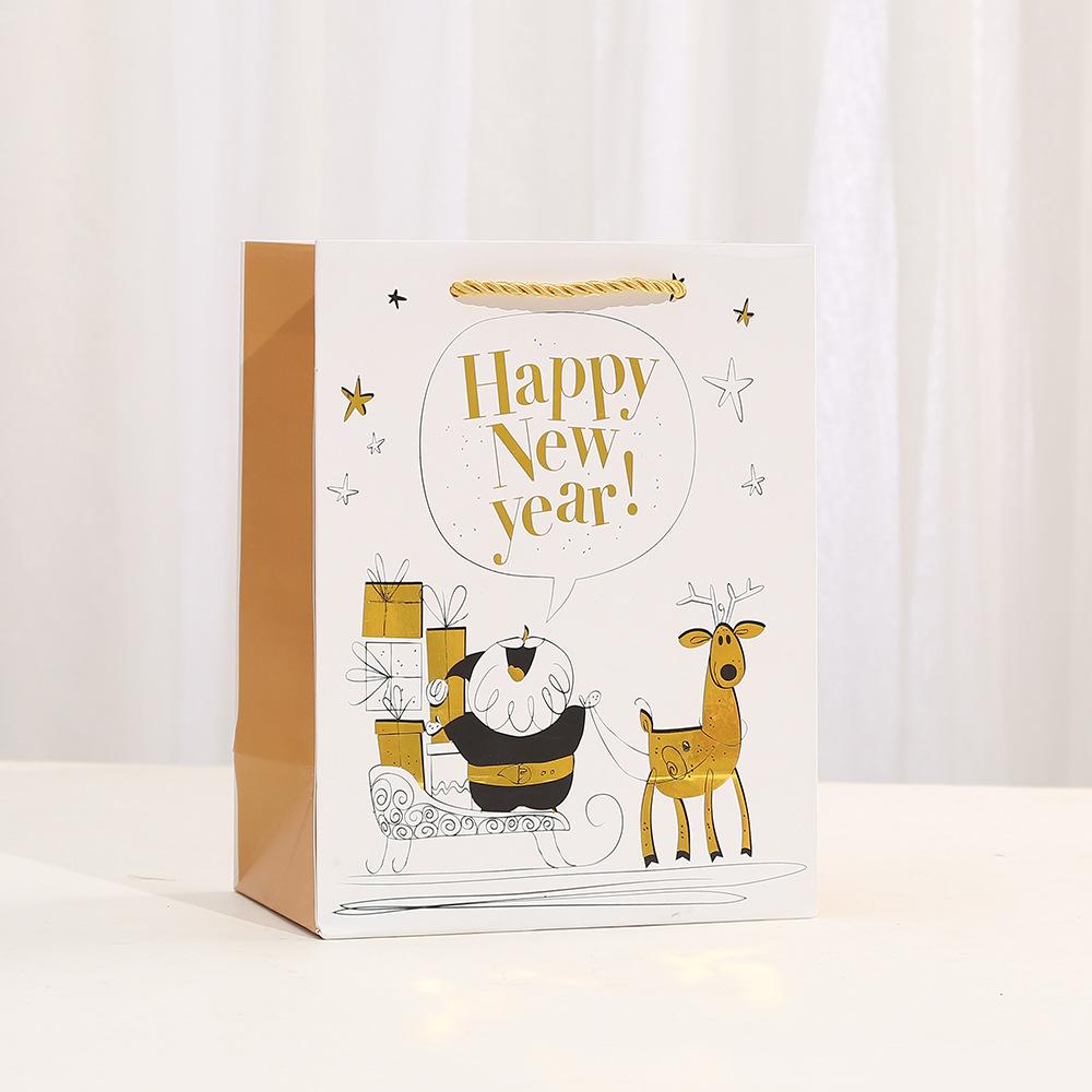 StoBag, Weihnachtliche Geschenktaschen, Warme Feiertagswünsche, für Partyzubehör, Süße Verpackung, Wiederverwendbares Papier, 6/10 Stück