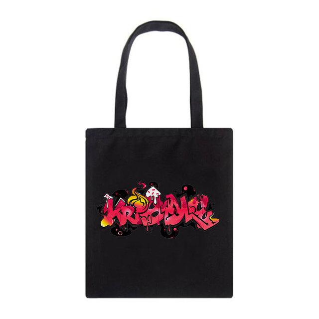 Noua geantă de umăr Ulzzang amuzantă cu scrisoare de desene animate Harajuku pentru femei, geantă de școală gotică, geantă de pânză Y2k, geantă casual pentru cumpărături de mare capacitate