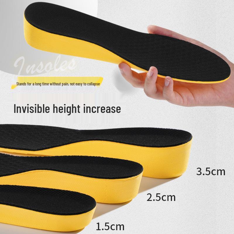 Breathable Invisible Height Increasing Insoles for Men and Women - Soft, Lightweight, and Thickened for Sneakers